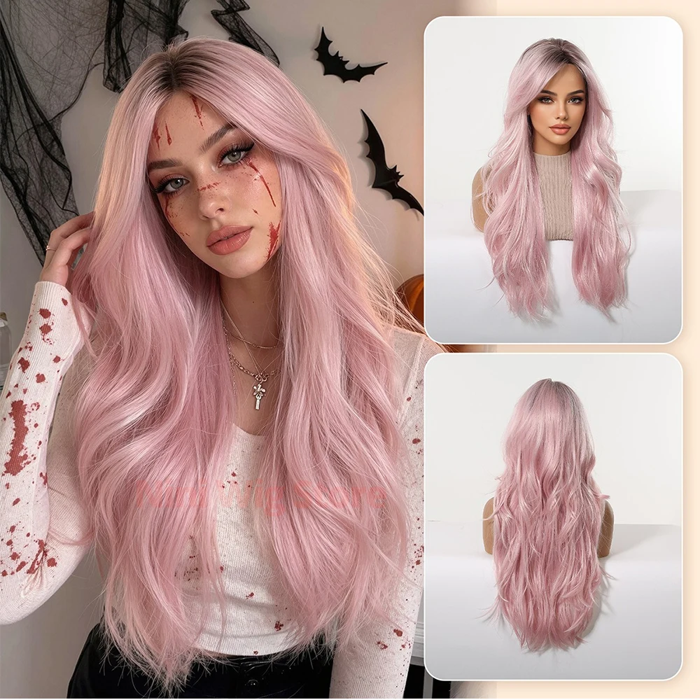 Anime Cosplay Wig Long Curly For Women Lolita Halloween Cosplay Christmas Party Daily Use Natural Heat-resistant Synthetic Wig