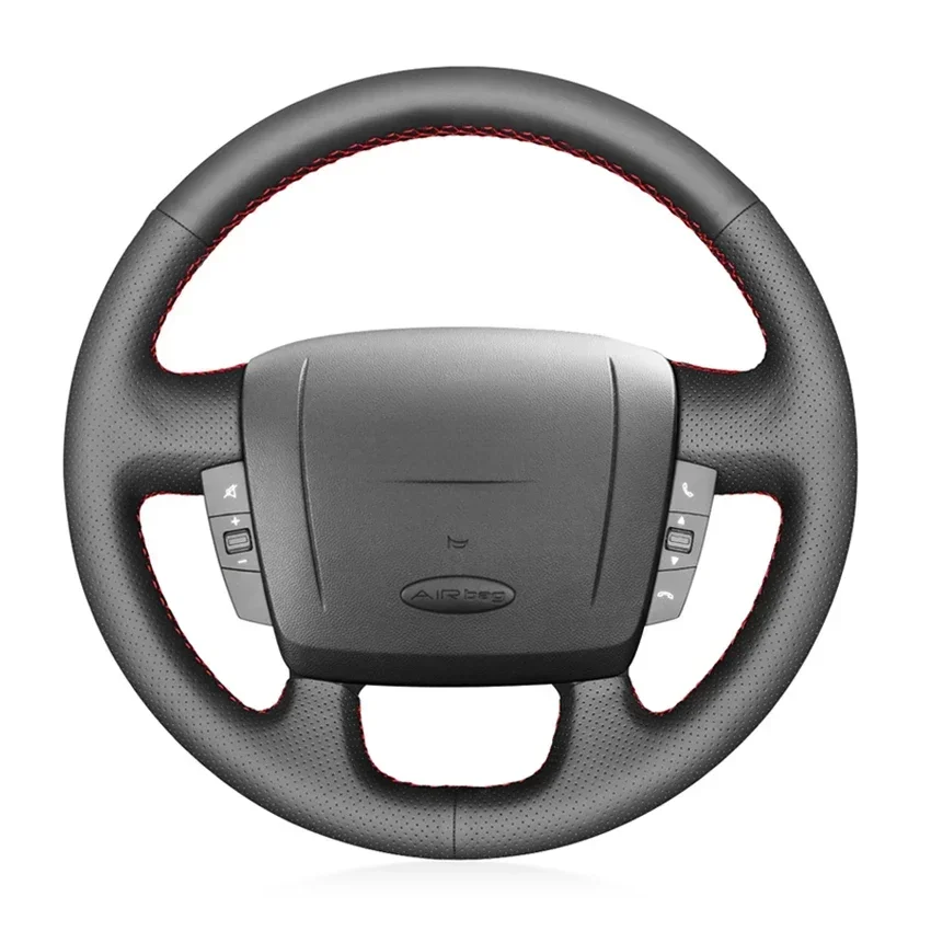 Black Artificial Leather Car Steering Wheel Cover for Peugeot Boxer Citroen Jumper Relay Fiat Ducato Ram ProMaster 2006-2020