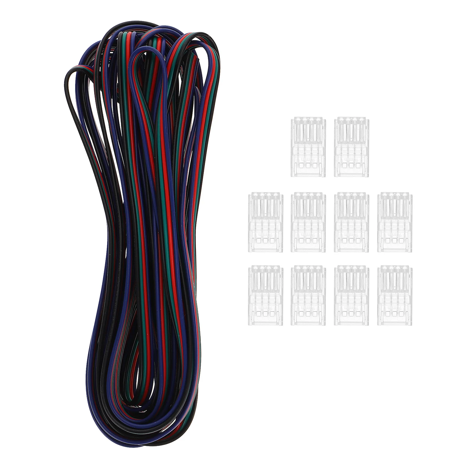 10 قطعة Rgb LED موصل الشريط 4 دبوس لحام طويل الأمد سهل الاتصال LED شرائط مصباح محول موصل Rgb