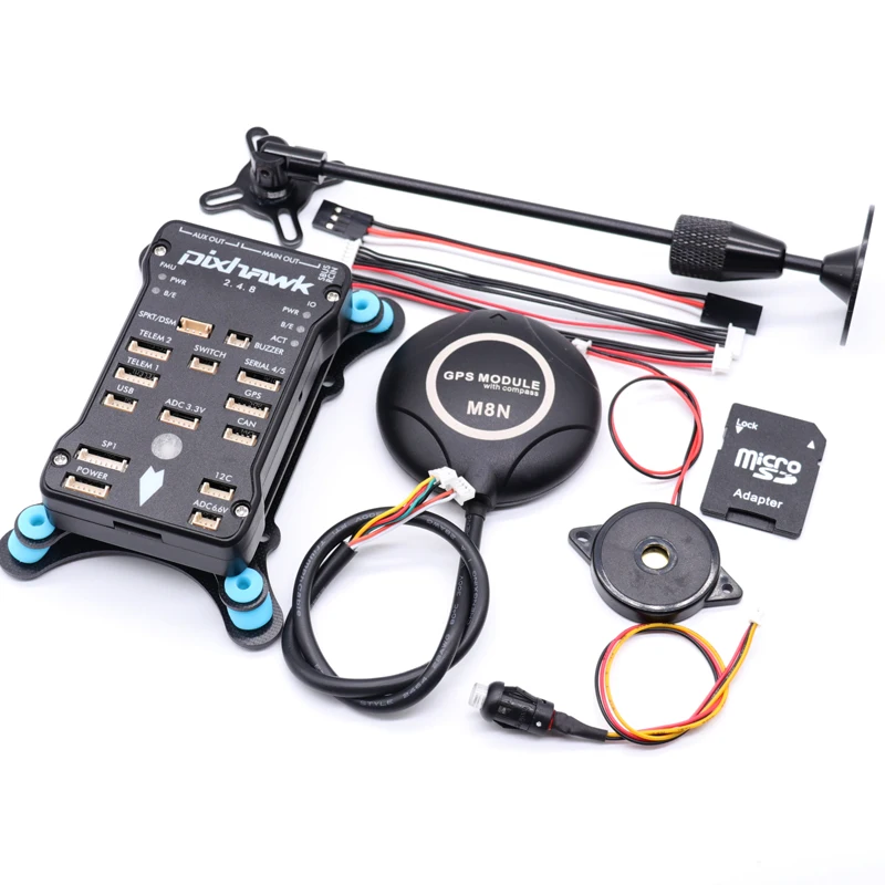 Pixhawk 2.4.8 PRO PX4 PIX 32-bits vluchtcontroller + M8N GPS + 433/915Mhz 100/500mw radiotelemetrie + veiligheidsschakelaar + zoemer + rgb + I2C - afbeelding 1