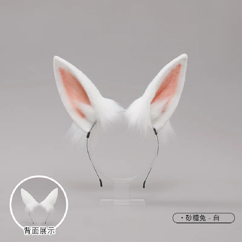 

Simulated Sugar Rabbit Ear HoopPlush Ear Headwear Cosplay Masquerade-Party Costume Hair Halloween Decoration Accessories