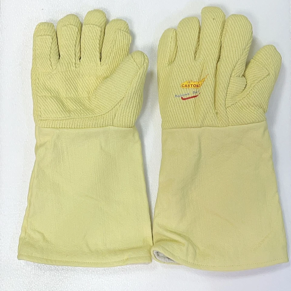teXXor® TOP Rindvollleder-Handschuhe K2, Leder Natur/Drell Gelb