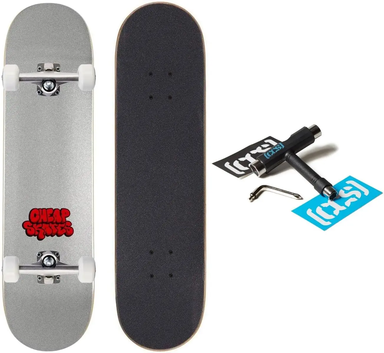 [CCS] Skateboard Complete  Maple Wood  Professional Grade  Fully Assembled with Skate Tool & Stickers  Adults, Kids, Teens,