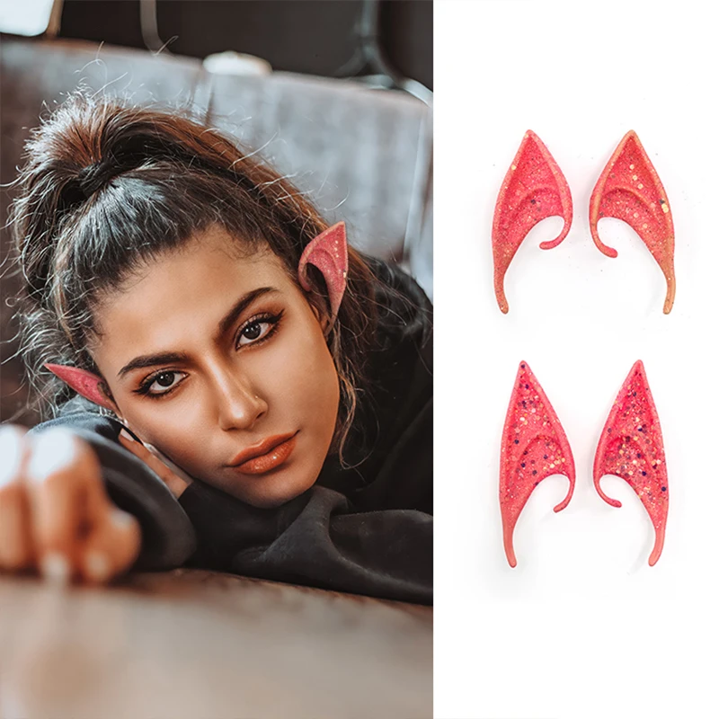 آذان الصورة الرمزية التأثيرية الملونة اللامعة الفيلم الرمزية 2 طريقة المياه تأثيري اكسسوارات آذان Elven