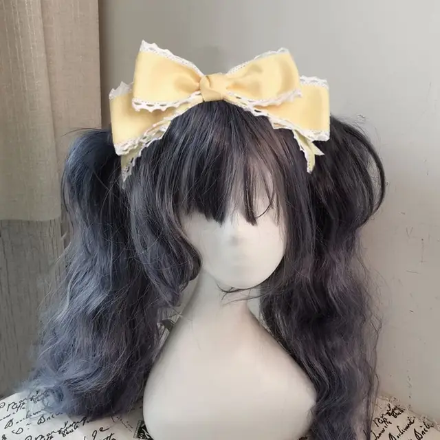 Lolita nakrycie głowy Lolita opaska na głowę lalka duża kokarda spinka do włosów pokojówka ręcznie robione KC akcesoria cosplay Anime akcesoria do włosów