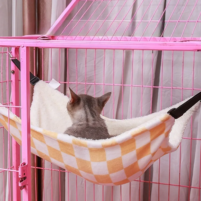 

Клетка для домашних животных Hammack, подвесное кошачье гнездо, мягкие удобные флисовые коврики для кровати, товары для сна для котят, гамак для кошек, мебель-трапеция