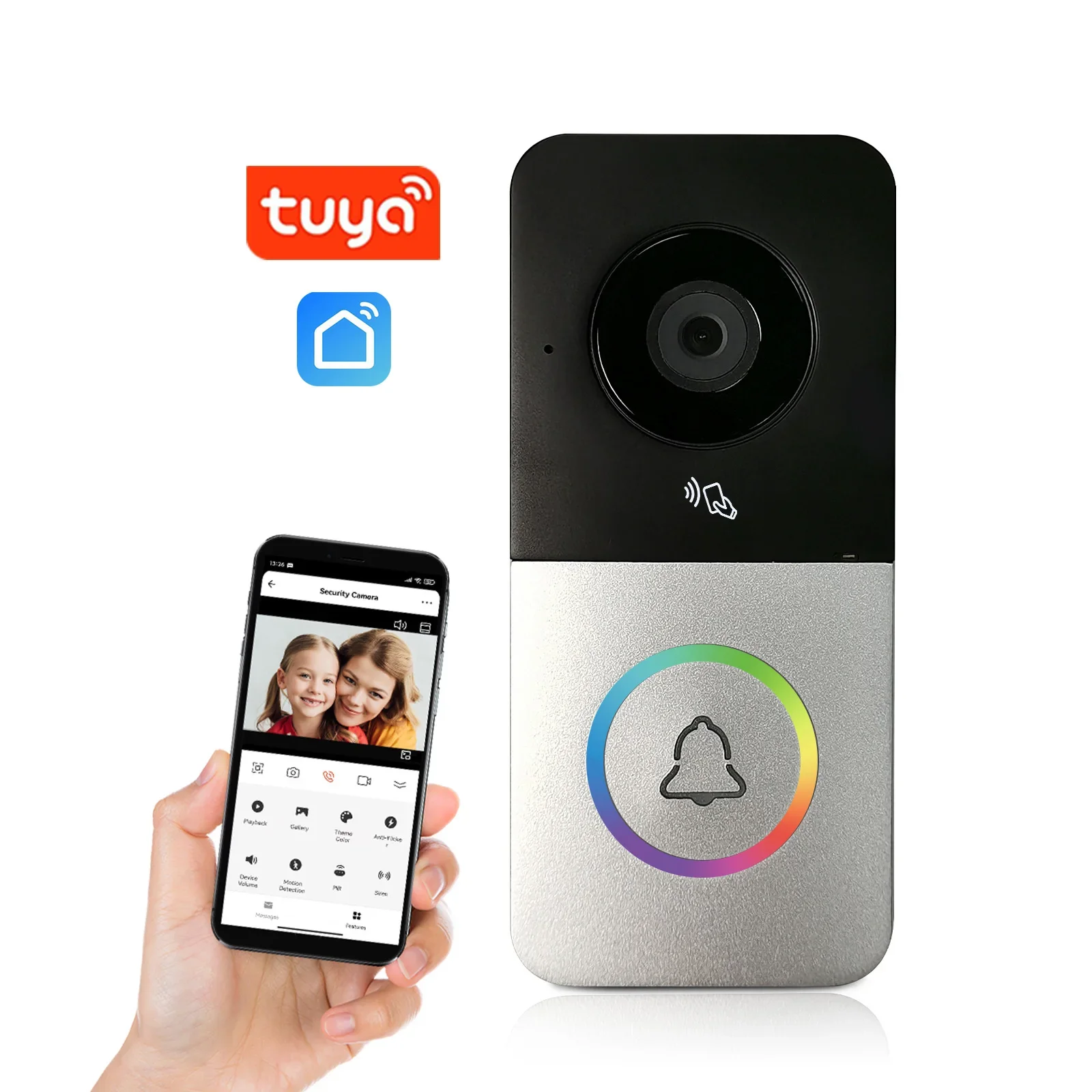 Tuya-sistema de intercomunicación con Control de acceso de vídeo, resistente al agua, inteligente, compatible con detección de movimiento PIR