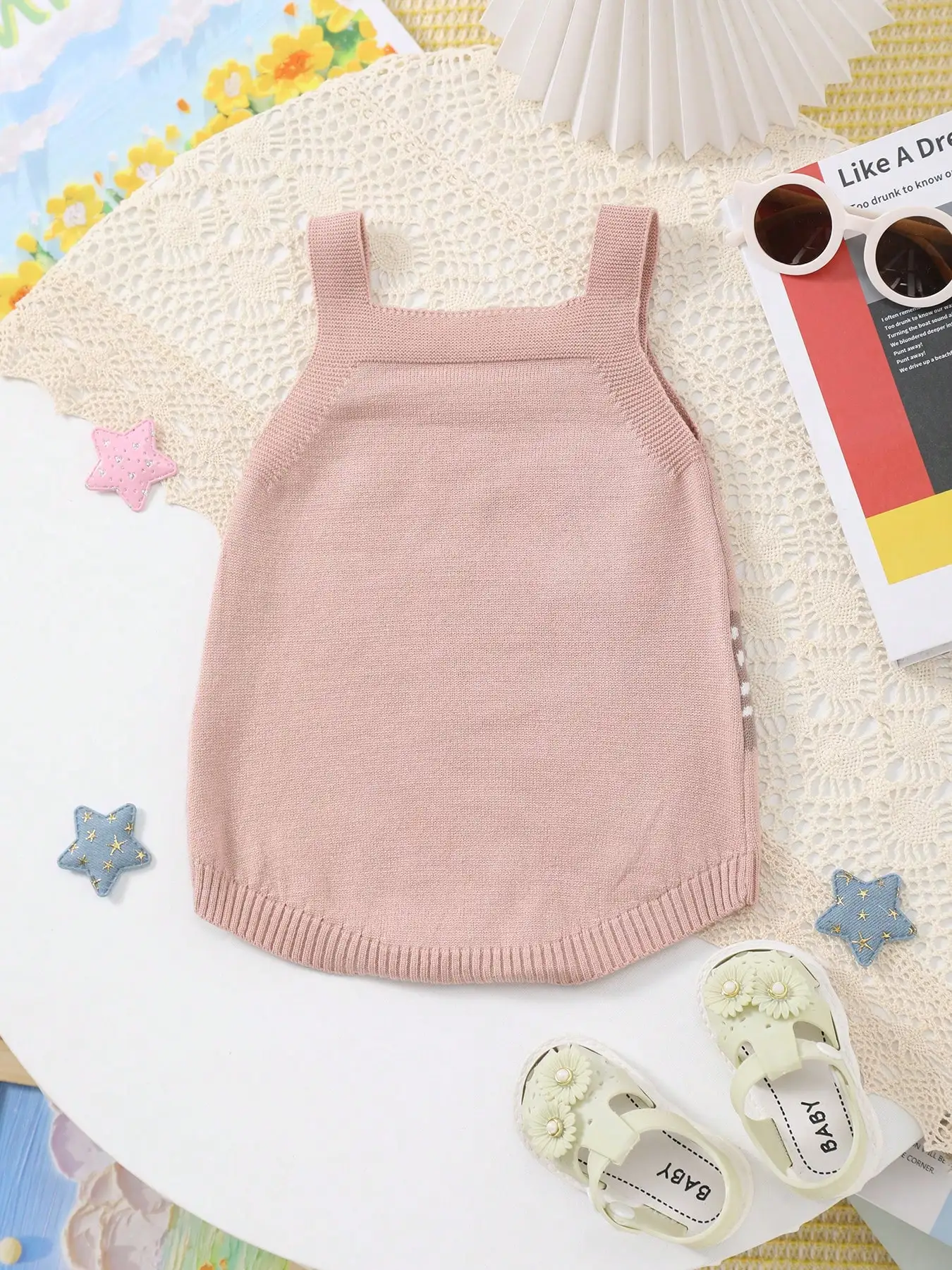 Baby Summer Cute Deer Pattern Knitted Jumpsuit