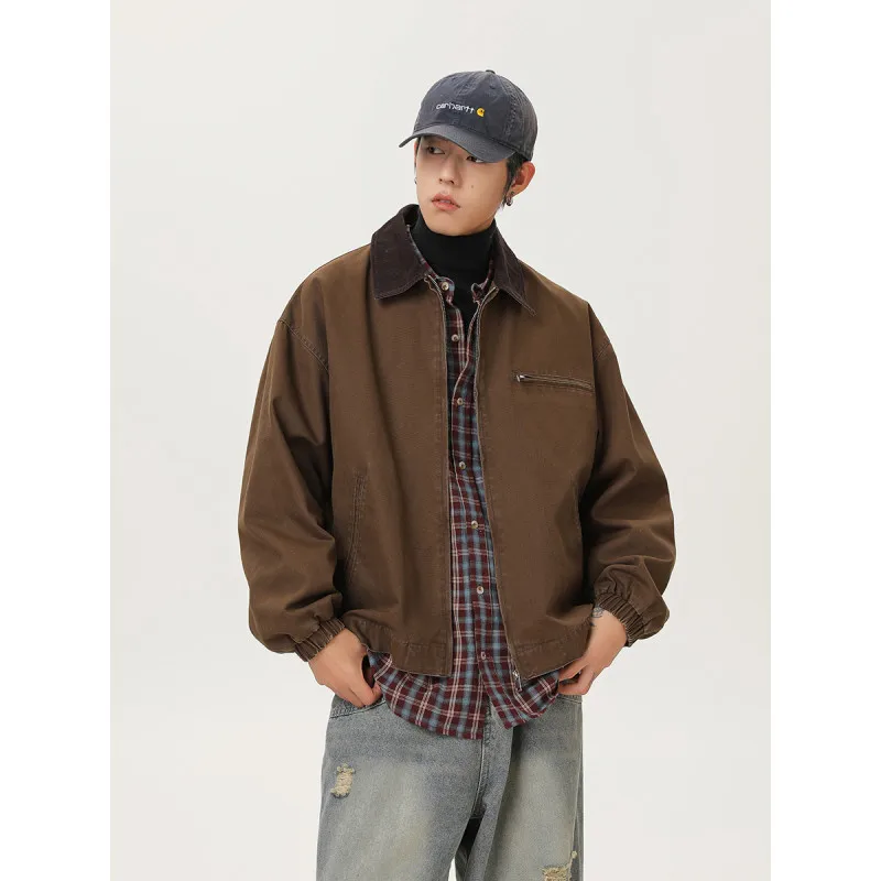 

Autumn New Retro Denim Style Unisex Jacket | Casual & Versatile for Daily Wear Men's Universal, Workwear 55% Cotton Breathable