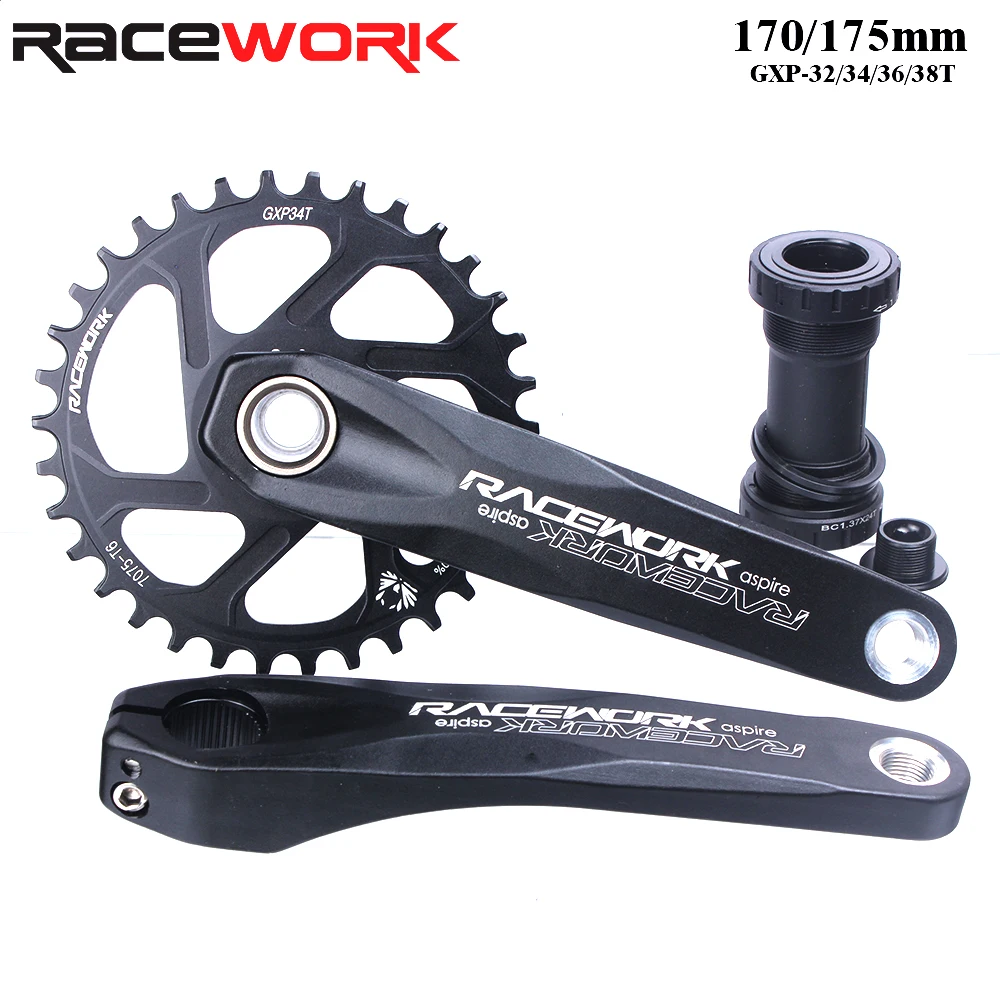 

Комплект кривошипов RACEWORK MTB, 170/175 мм, GXP, 32/34/36/38T