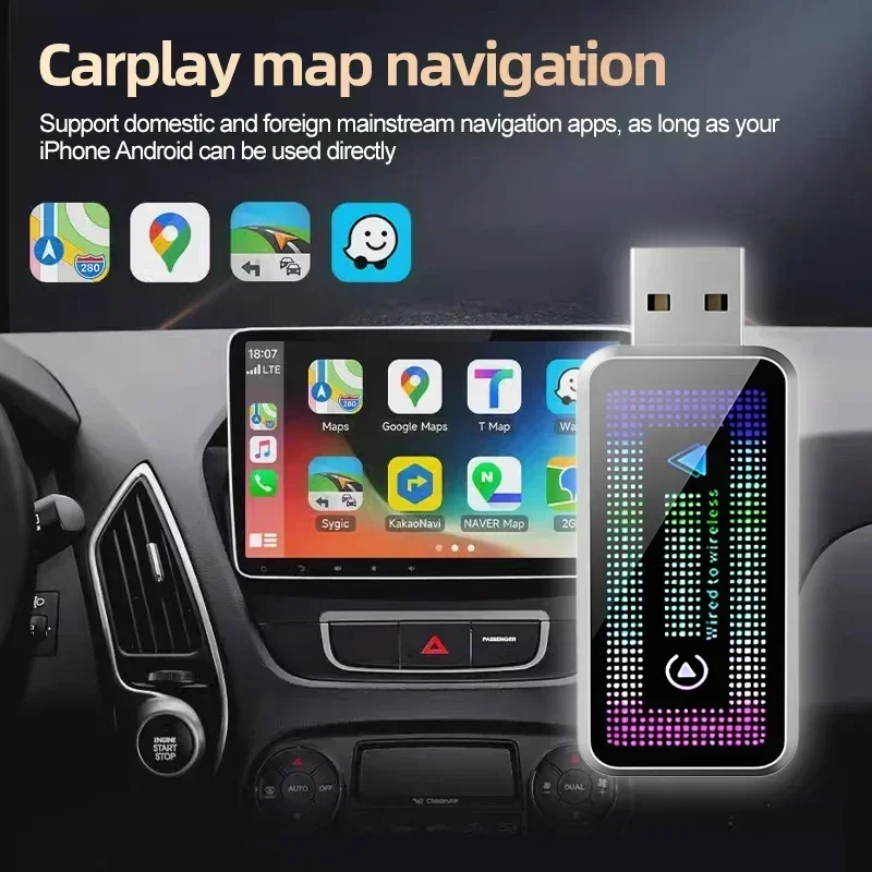 2025 NEW 2 IN 1 Wireless CarPlay Android Auto Wireless Adapter Smart Mini Box Plug And Play WiFi Fast Connect For Seat Ateca