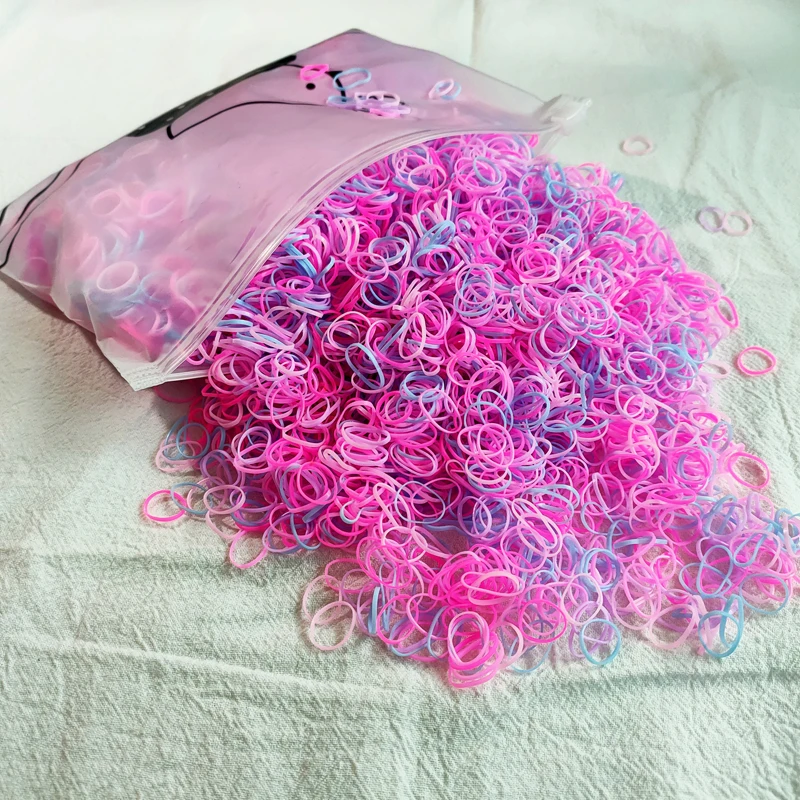 500 stücke Mädchen Bunte Einweg Gummiband Elastische Haarbänder Stirnband Kinder Pferdeschwanz Halter Bands Kinder Haar Zubehör – Detail 9