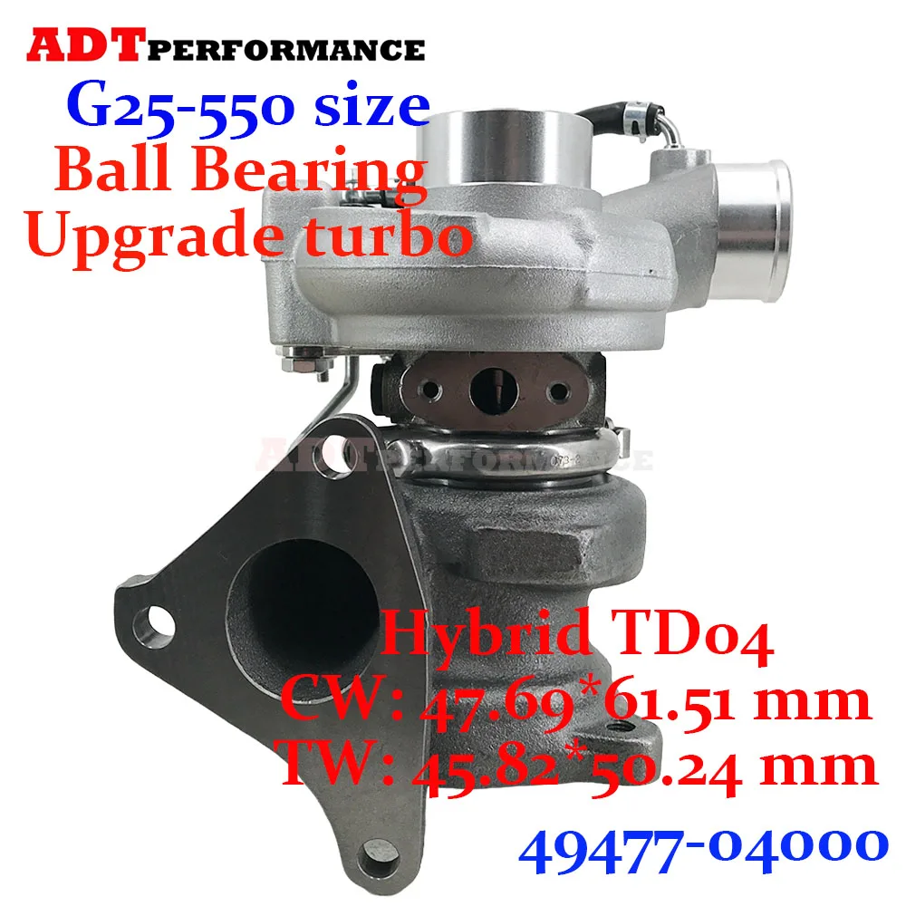 

G25-550 Upgrade Turbine 091224080 Hybrid Turbo TD04L 49477-04000 14411-AA710 Ball Bearing For Subaru Impreza WRX GT EJ255 2.5L