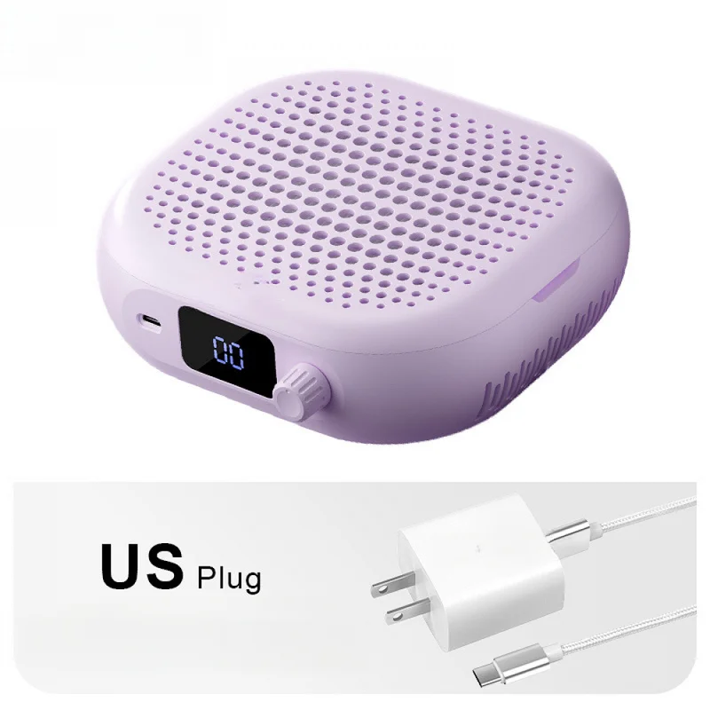 Mini Turbo Nail Dust Collector Portable Nail Dust Machine with Magnetic Stand Speed Adjustable Vacuum Cleaner Lower Noise