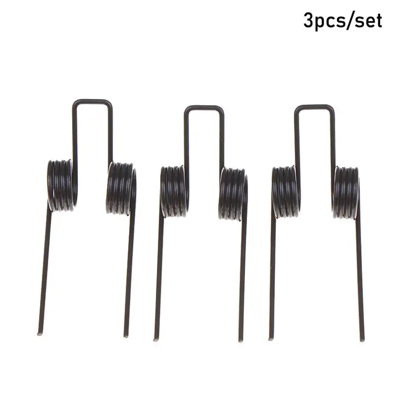 3Pcs Black Plated Double Torsion Spring 1.2*11mm Steel Wire Replacement Spring For Industrial Machinery DIY
