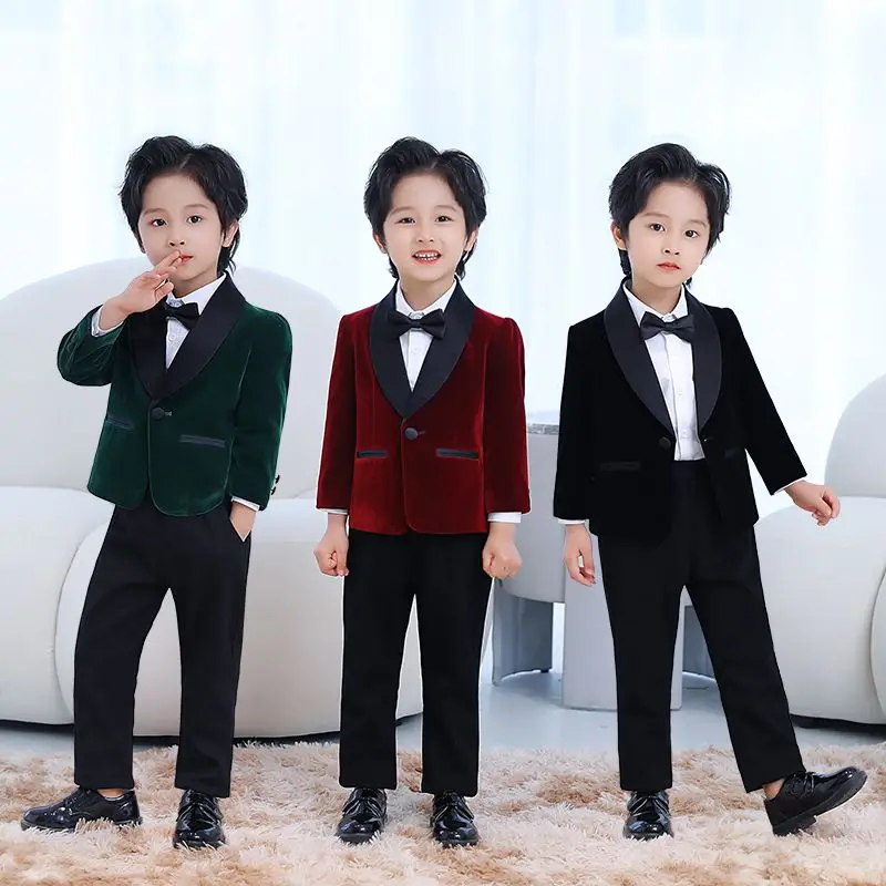 2026 Children's Blazer 2-piece Children's Clothing Spring/Autumn Hosting Performance Costumes Wedding Year Blazeru Set LI781