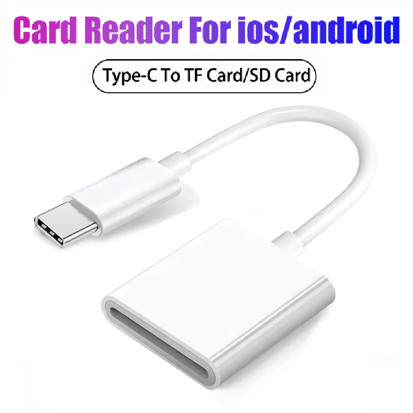 1-2 Pcs Type C Card Reader SD Memory Converter OTG Writer Adapter For IPhone 17 16 15 for Samsung Xiaomi Huawei Laptop