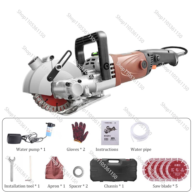 Electric Wall Chaser Concrete Wall Slotting Grooving Machine Industrial   Concrete Marble Brick Wall Slot Cutter - view 3
