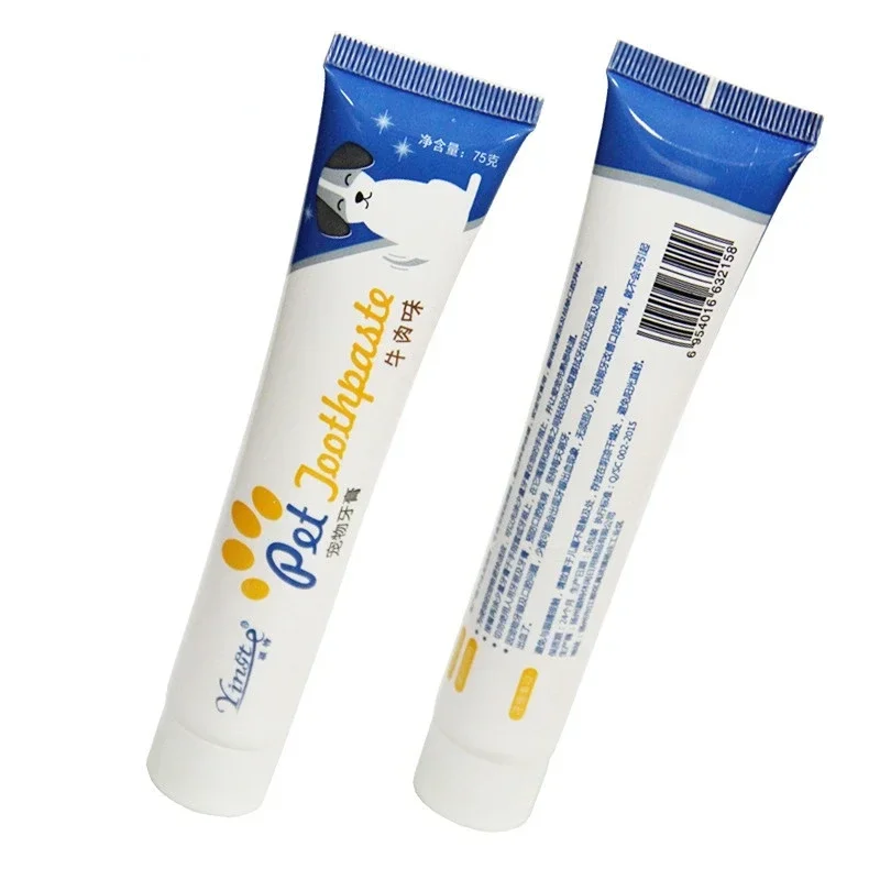 Vanilla beef flavored dog oral care toothpaste,large tube toothpaste,used for dog oral care,gum care,fresh breath,dog products