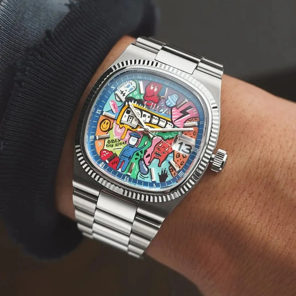 Business Comic Cartoon Dial Quartz Men's Watch Top Casual  Sport Steel Top Waterproof Sport Men Watch AAA Male Clock Relogio