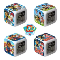 Paw Patrol Chase Children New Qualified Digital LED Alarm Clock Retro Glow Clock Desktop Table Decor Snooze Function Desk Tools