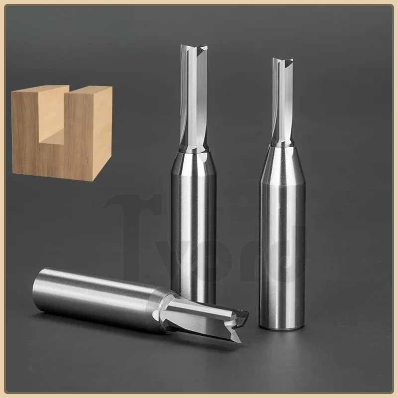 

3 Flutes CNC Woodwroking Tool TCT Trimming Straight Milling Cutter Carbide Steel Router Bit For Wood MDF Plywood Chipboard