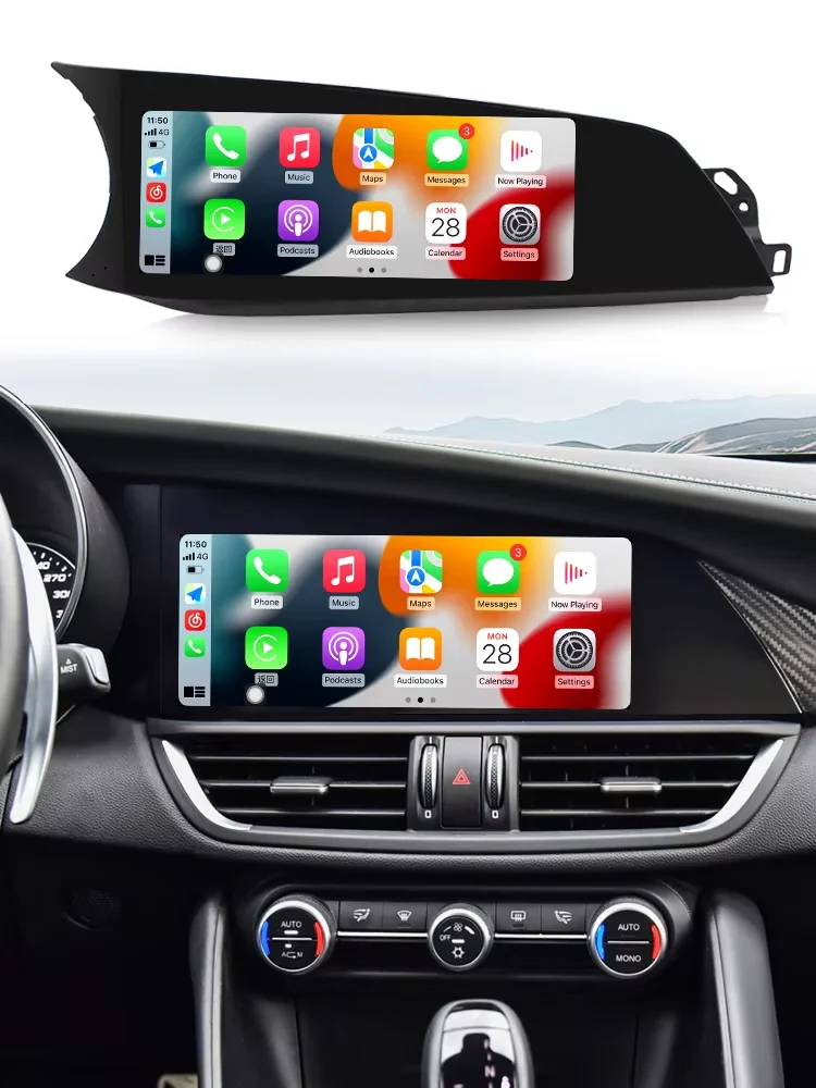Android 13 For Alfa Romeo Giulia Stelvio 2016-2021 Car Radio Automobile Multimedia CarPlay Auto Bluetooth GPS Navigation Stereo