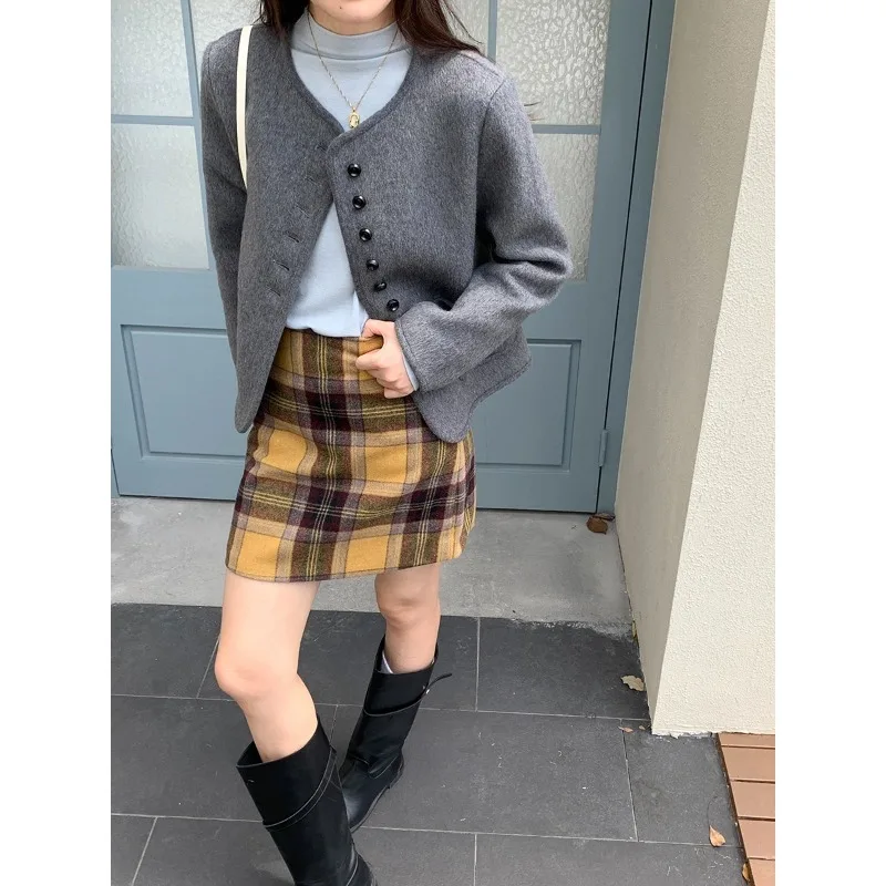 

2025 Xiaoxiangfeng Wool Double-sided Woolen Short Coat