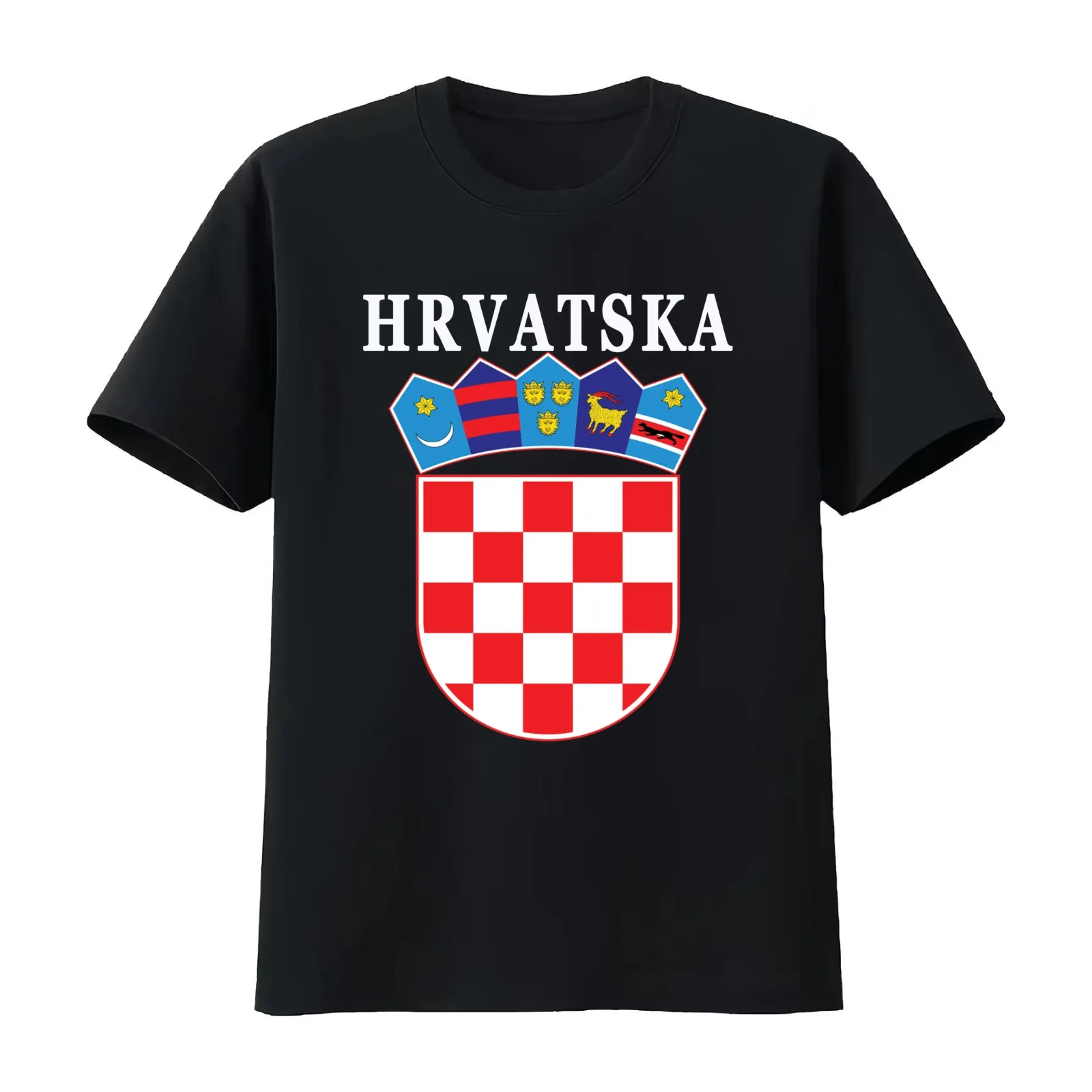 Croatia Hrvatska Deluxe National Jersey T-Shirt Summer Casual Cotton Tee Oversized Streetwear Tops Vintage Graphic Print