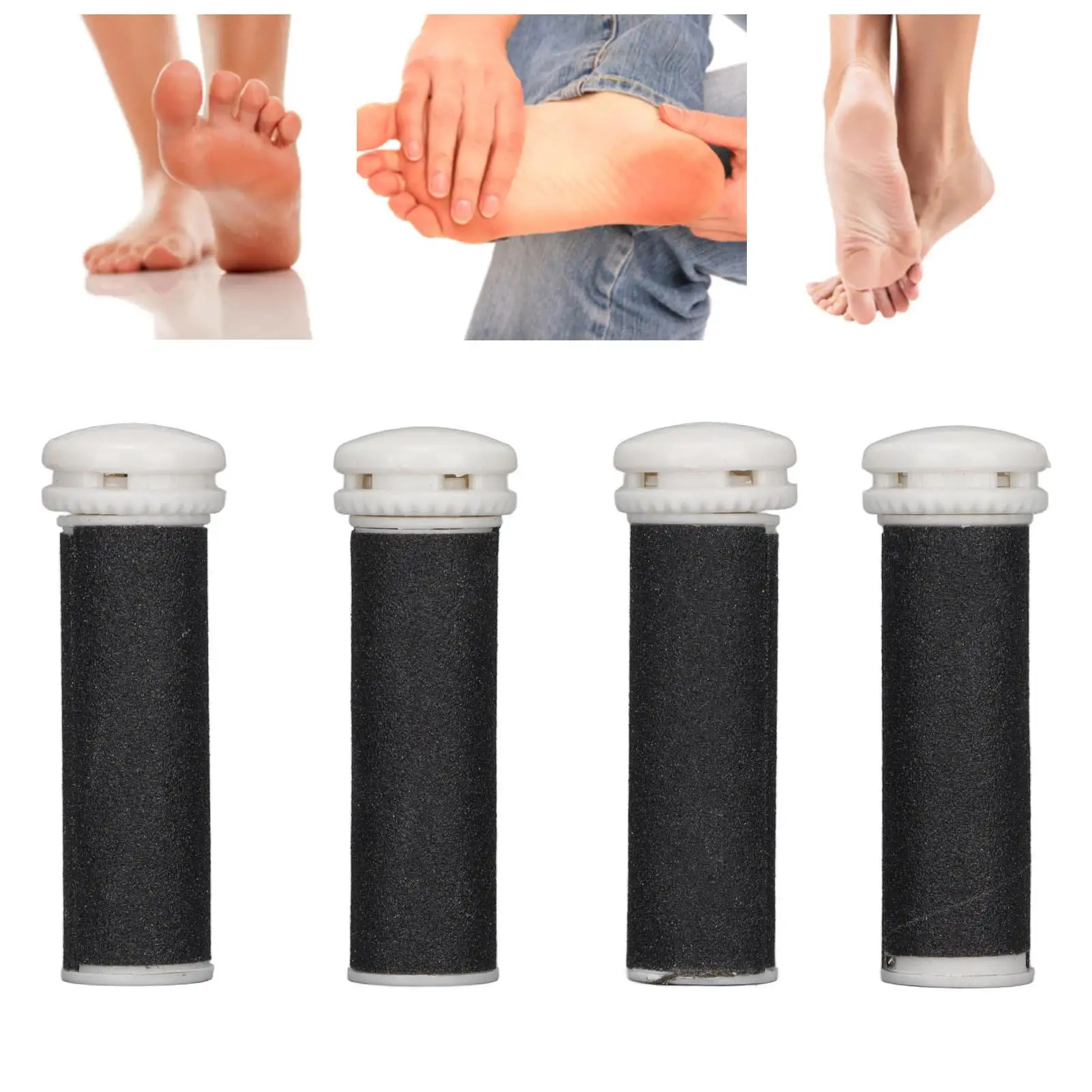 Conjunto de rolo elétrico do arquivo do pé, Moagem cabeças para pedicure, 4pcs