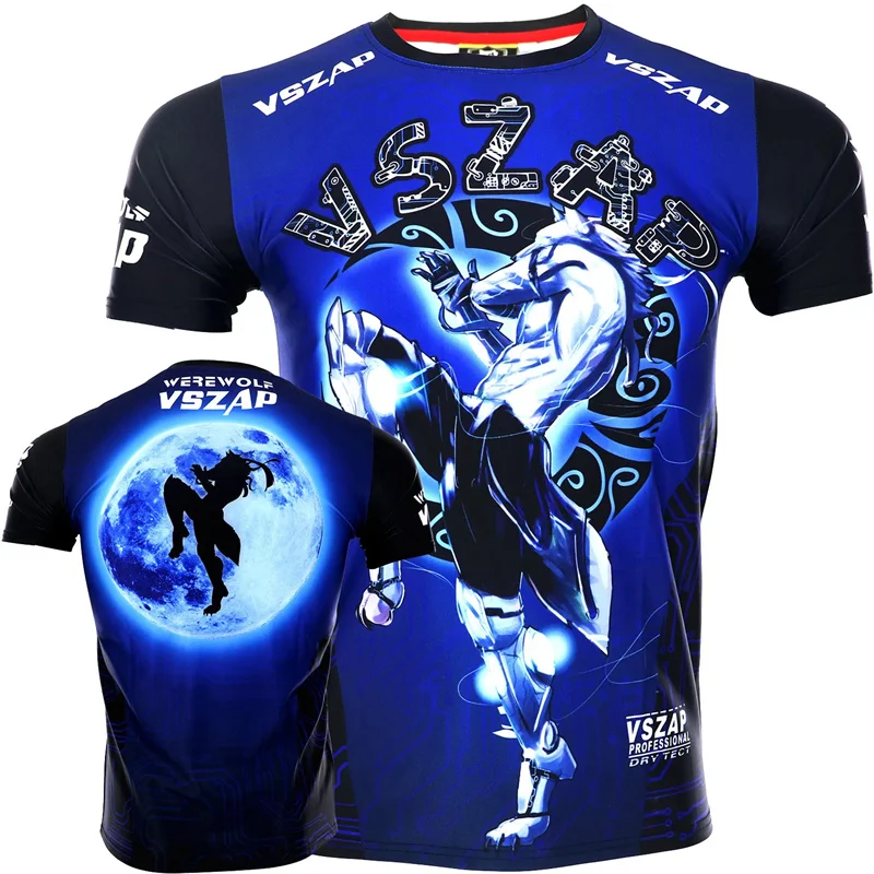 Nuova estate 3D Muay Thai stampa T Shirt per uomo bambini moda BJJ Sport T-Shirt Unisex palestra abbigliamento Quick Dry VSZAP Top Tee