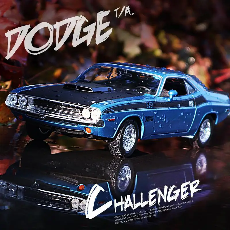 WELLY 1:24 Dodge Challenger T/A 1970 Alloy Car Diecasts & Toy Vehicles Car Model Miniature Scale Model Car Toy For Children