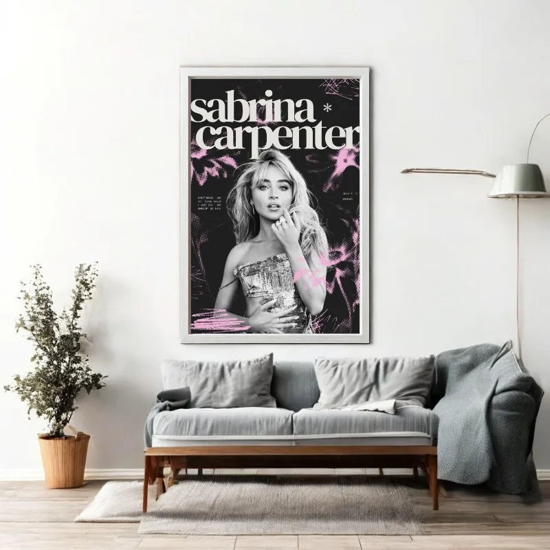Singer Sabrina Carpenter Popular Music Poster Short N Sweet Album Vintage Canvas Art Picture Wall Fans Gift Living Home Decor