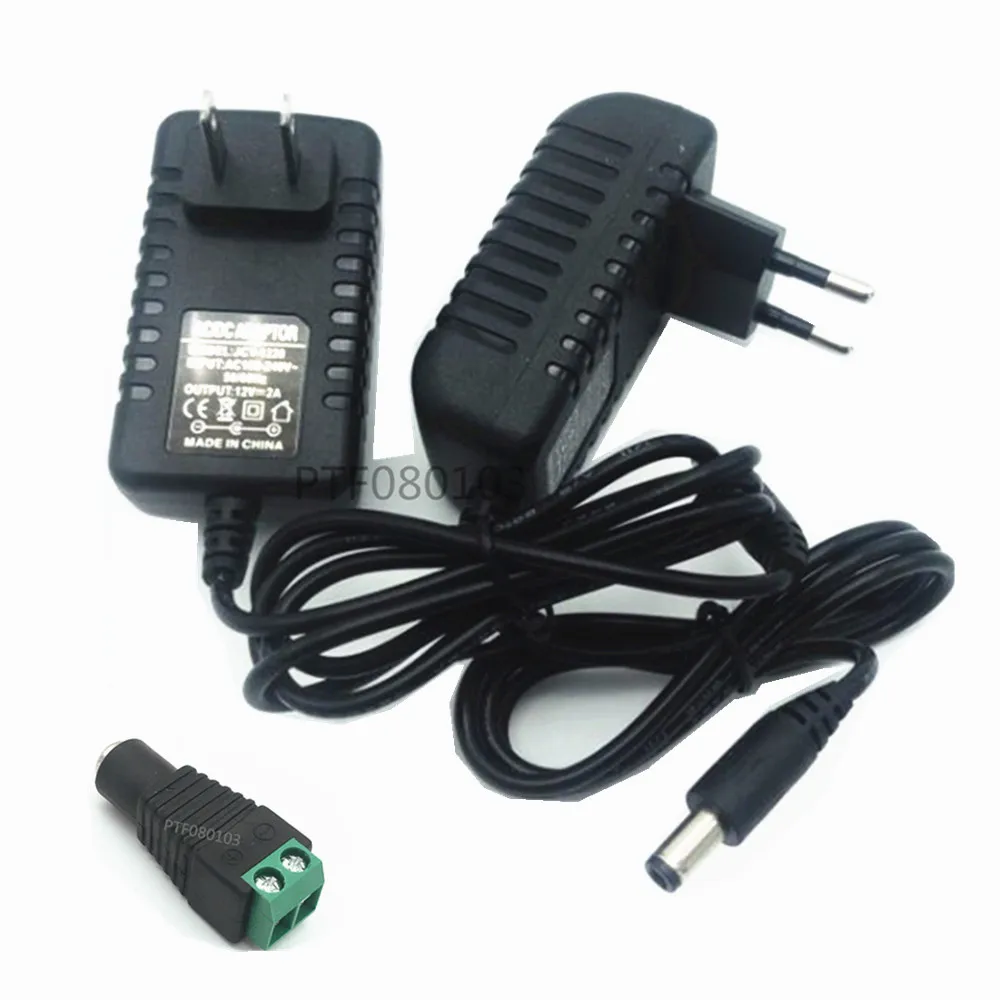 

DC12V Adapter AC100-240V Lighting Transformers OUT PUT DC12V 2A Power Supply For LED Strip +Connector CCC