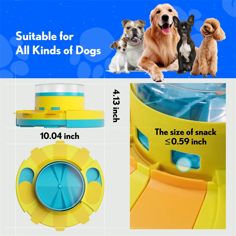 Dog Puzzle Toys Press Slow Feeder Interactive Enrichment Toys for pets for Puppy IQ Trainning Treat Dispenser Food Leaker Bowl