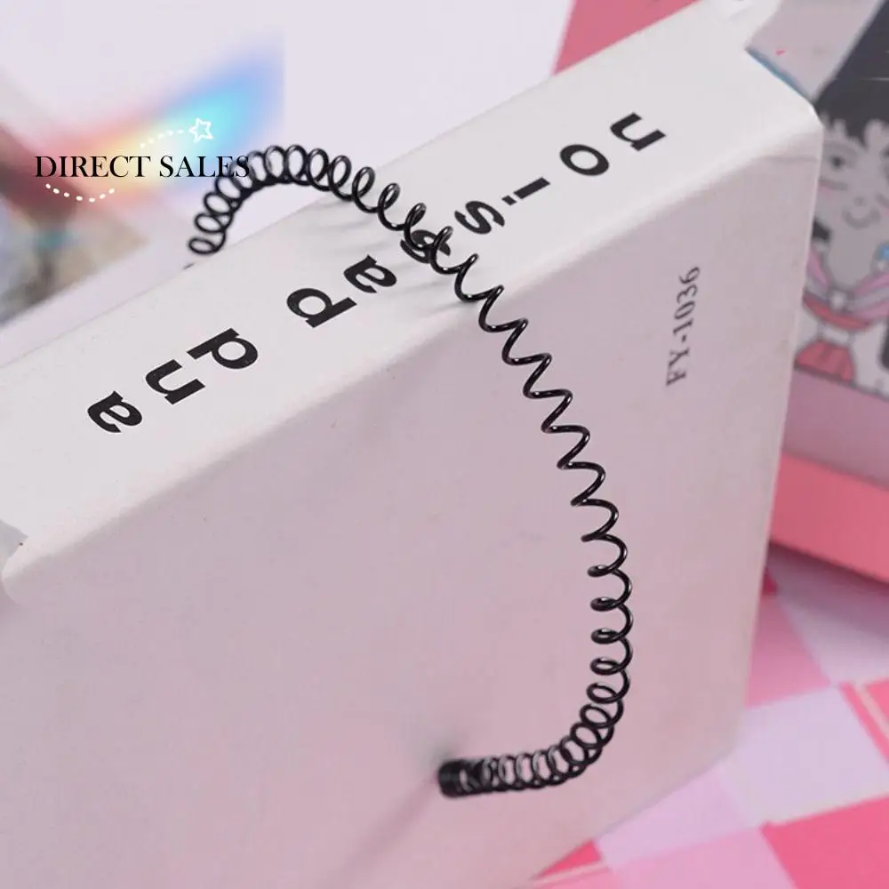 

Elegnat Cross Wave Shape Headband Spring Shape Simple Thin Metal Hair Hoop Double Layer Headwear Men Hair Bands Female/Girls