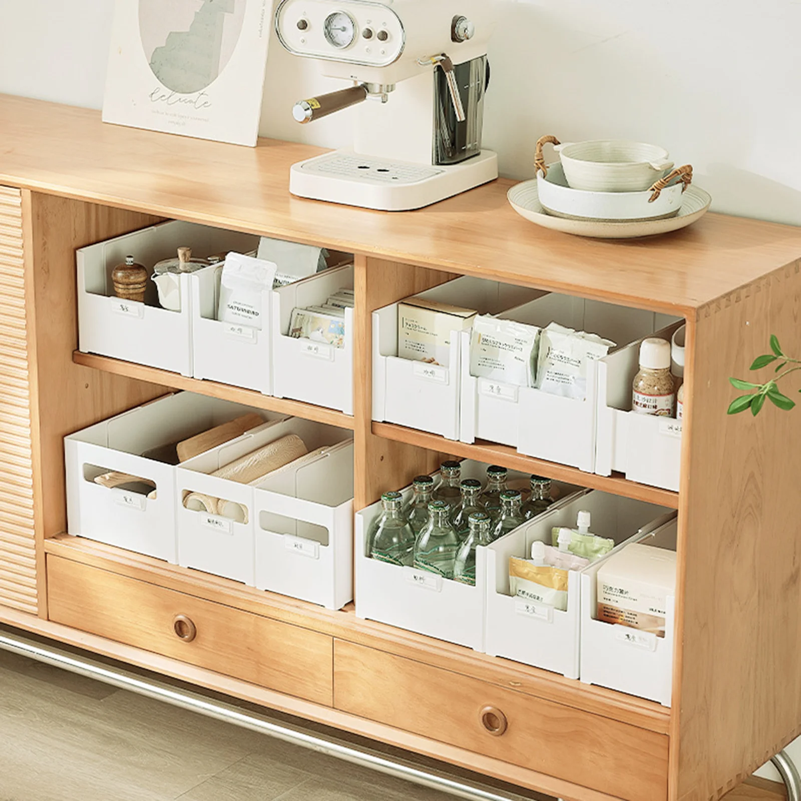 

Japanese Style Storage Box Simple Right Angled Storage Box For Kitchen Bathroom Living Room Organizer Drawer Cabinet Storage Box