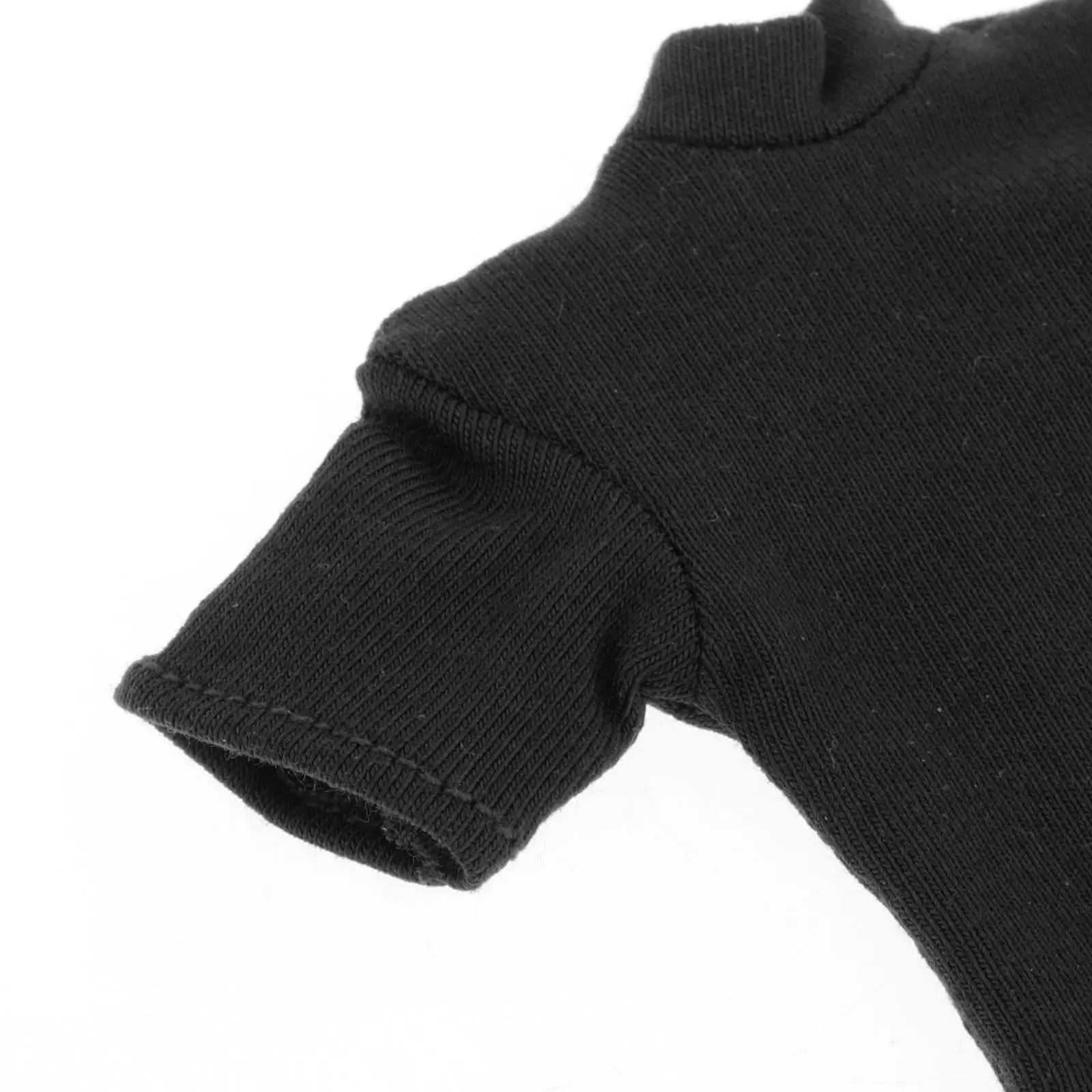 Camiseta em escala 1/12 para roupas de boneca de manga curta, roupas artesanais para modelos de 6 polegadas