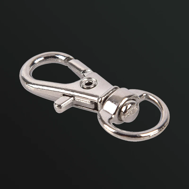 10pcs Mini Aluminum Alloy Keychain Making Snap Spring Clip Hook Carabiner Buckle