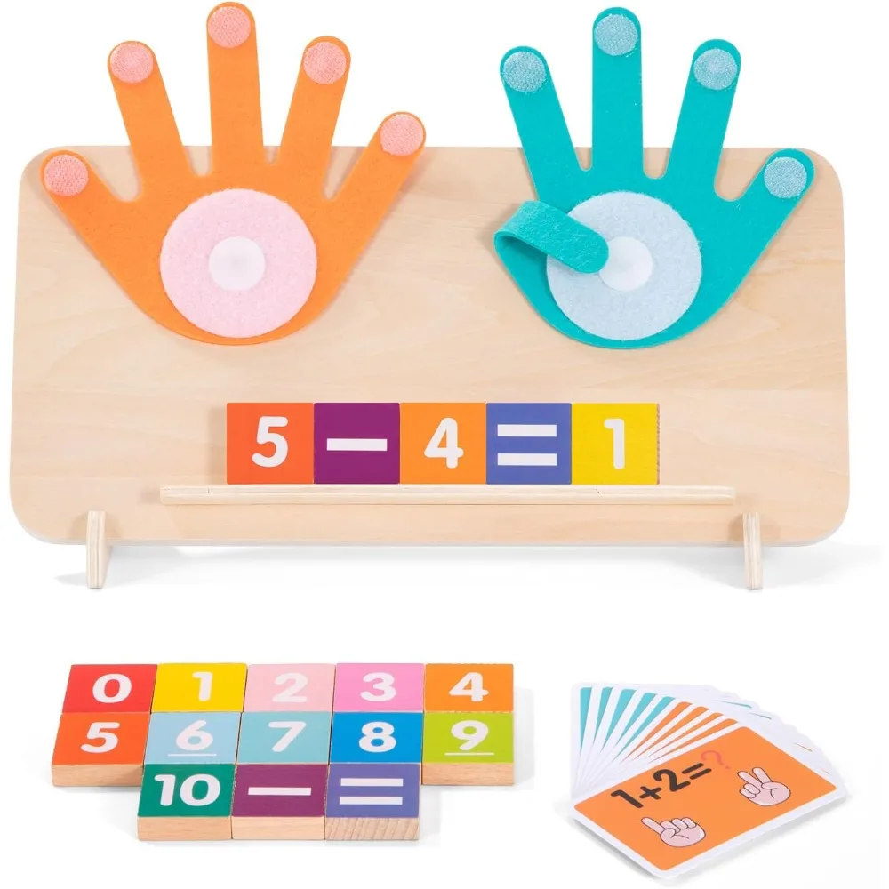 Pädagogisches Lern- und Zahlenspielzeug für Kleinkinder, Fingerzählen, Mathe-Spielzeug, Homeschool-Zubehör für Mathematik, Manipulieren, Montessori-Spielzeug