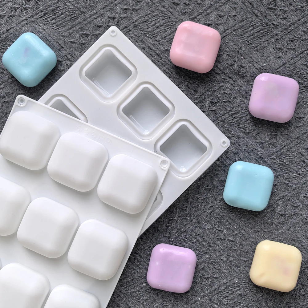 1pc 12 cavity square silicone mousse cake mold is easy to use and non stick baking mold for cake decoration DIY baking tools