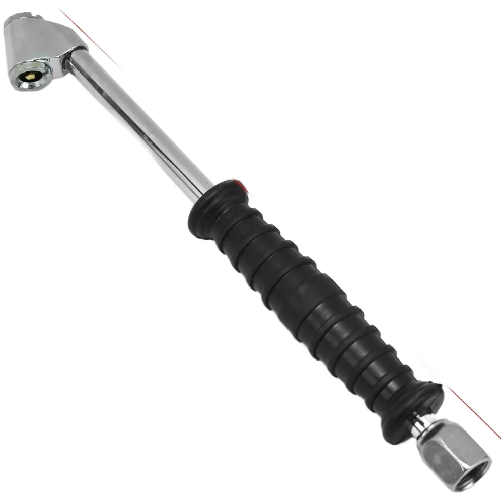 Roadside Inflation Silver Tire Inflator Valve Elbow Design Tire Inflator Valve Internal Thread Solid Metal Body