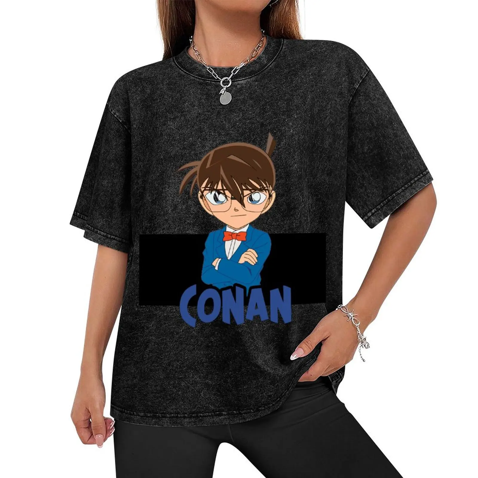 Detektiv Conan Bearbeiten -Conan und Shinichi! Sticker T-Shirt blacks plain vintage clothes funny t shirts men