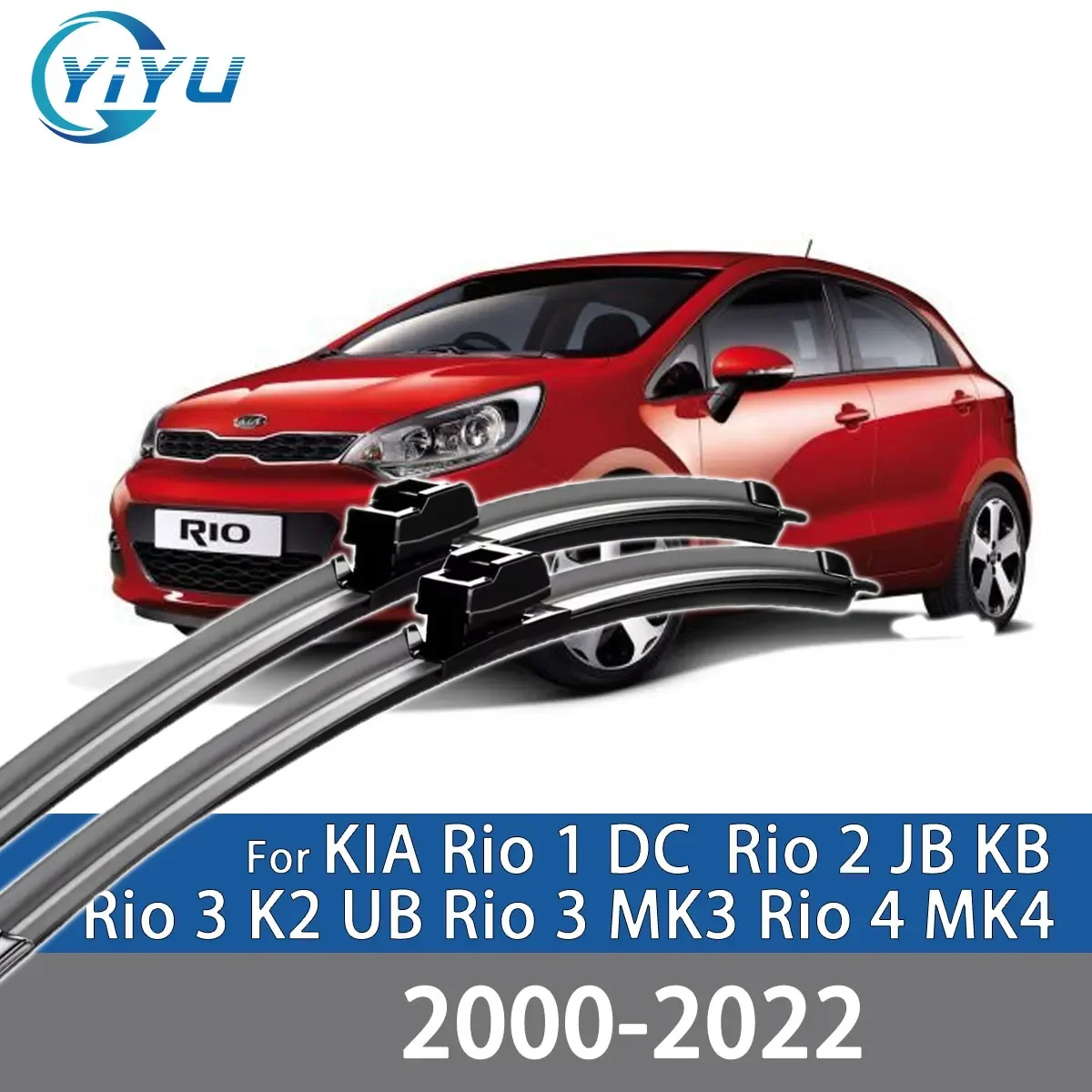 

2PCS Car Front Wiper Blades For KIA Rio1 DC Rio2 JB KB Rio3 K2 UB Rio 3 MK3 4 MK4 2000-2022 Windshield Windscreen Accessories