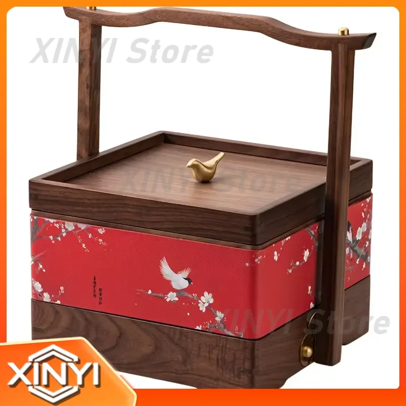 New Year Dried Fruit Tray for Living Room Coffee Table Household Candy Snack Tray High End Dim Sum Storage Box for Chinese