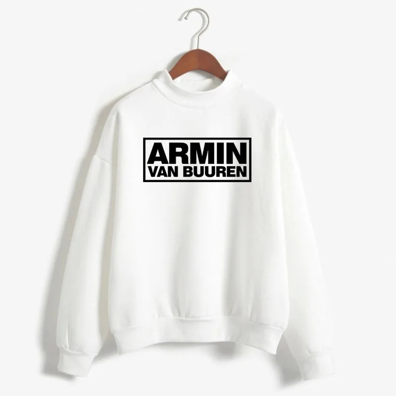 ARMIN VAN BUUREN Print Woman Sweatshirt Sweet Korean O-neck Knitted Pullover Thick Autumn Winter Candy Color Loose Girl Clothes