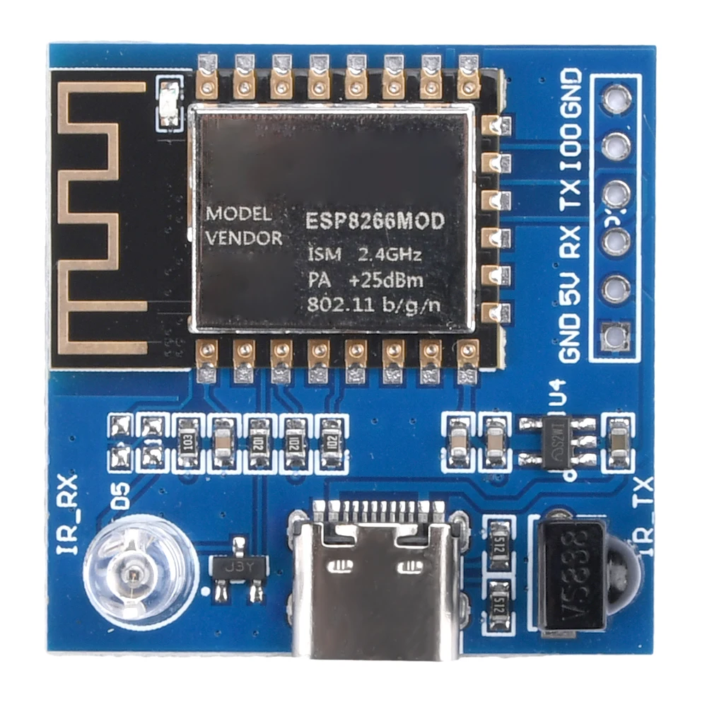 ESP8266 Infrared Transmitting and Receiving NEC Command WiFi Transmission Module Development Board with ESP-12F Module