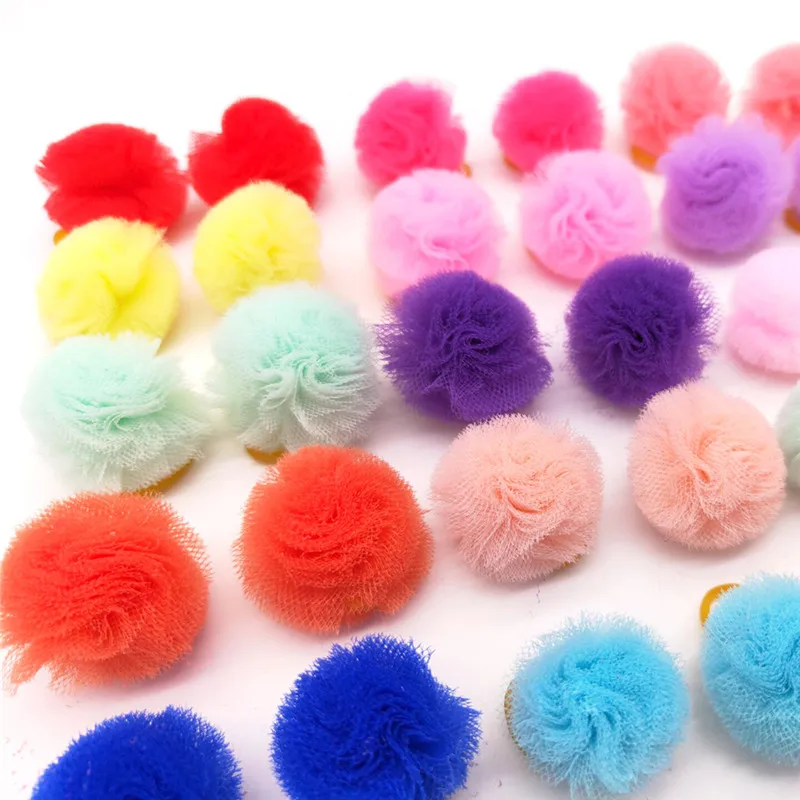 Pet Cat Head Flower Classic Small Ball Paragraph Dog Hair Accessories Dog Grooming Tools Elastic Hair Band Hair Pet Supplies