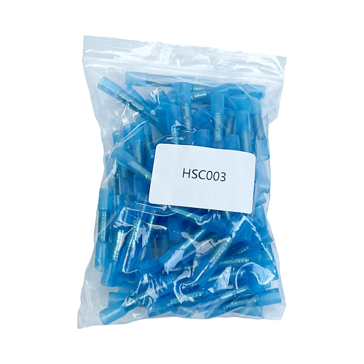 

100 PCs/Bag car Heat Shrink Terminal Blocks Blue 14-16 Waterproof Wire Connector Kit Insulated Electrical Crimp Connector