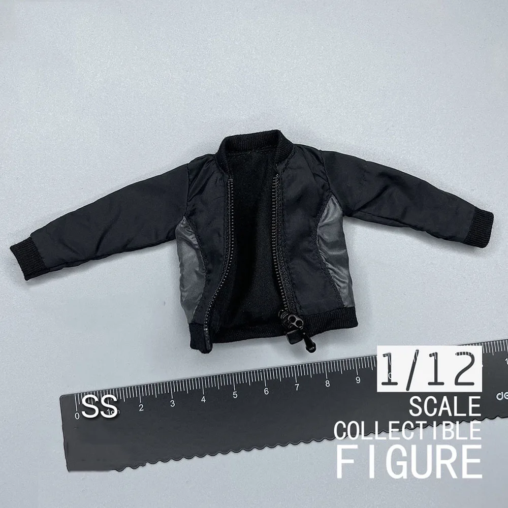 

3ATOYS 1/12 Black Trendy Jacket Coat Tops Model Fit 6" SHF SS DAM 3A Action Figure Collectable